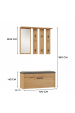 Obrázok pre Šatní skříň PARMA 100x35x180 cm, řemeslné dubové dřevo