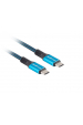 Obrázok pre Lanberg CA-CMCM-45CU-0005-BK USB kabel 0,5 m USB4 Gen 2x2 USB C Černá, Modrá