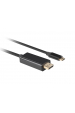 Obrázok pre Lanberg CA-CMDP-10CU-0005-BK adaptér k video kabelům 0,5 m USB typu C DisplayPort Černá
