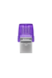 Obrázok pre Kingston Technology DataTraveler microDuo 3C USB paměť 64 GB USB Type-A / USB Type-C 3.2 Gen 1 (3.1 Gen 1) Purpurová, Nerezová ocel