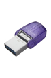 Obrázok pre Kingston Technology DataTraveler microDuo 3C USB paměť 64 GB USB Type-A / USB Type-C 3.2 Gen 1 (3.1 Gen 1) Purpurová, Nerezová ocel