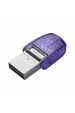 Obrázok pre Kingston Technology DataTraveler microDuo 3C USB paměť 128 GB USB Type-A / USB Type-C 3.2 Gen 1 (3.1 Gen 1) Nerezová ocel, Purpurová