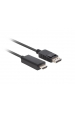 Obrázok pre Lanberg CA-DPHD-11CC-0030-BK kabelová redukce DisplayPort HDMI Černá
