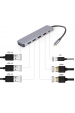 Obrázok pre Gembird A-CM-COMBO3-03 USB Type-C 3-v-1 multiportový adaptér (Hub + HDMI + PD)