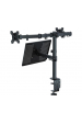 Obrázok pre Stolní držák pro 2 monitory LED/LCD 13-27" ART L-25 + police na notebook 10 kg Černá