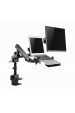 Obrázok pre Gembird MA-DA3-02 Nastavitelné rameno monitoru pro montáž na stůl s přihrádkou na notebook (plný pohyb), 17”-32”, do 8 kg