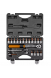 Obrázok pre Neo Tools 1/4" obousměrný momentový klíč, 5-25NM, sada 21 kusů.