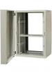 Obrázok pre EMITERNET Split hanging cabinet 19" 18U, sheet metal/glass doors, 600×550×910mm width/depth/height EM/AH6518