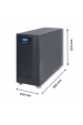 Obrázok pre Qoltec 53044 Uninterruptible power supply UPS | On-line | Pure Sine Wave | 10kVA | 8kW | LCD | USB