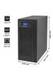 Obrázok pre Qoltec 53982 UPS | On-line | Čistá sinusová vlna | 6kVA | 4,8 kW | LCD | USB