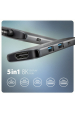 Obrázok pre Axagon HMC-5H8K USB 5Gbps hub 2x USB-A USB-C HDMI 8k/30Hz PD 100W kabel USB-C USB 3.2 Gen 1 (3.1 Gen 1) Type-C Šedá