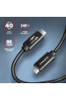 Obrázok pre Axagon BUCM4X-CM10AB USB kabel USB4 Gen 3x2 1 m USB C Černá