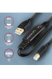 Obrázok pre Axagon ADR-215B USB 2.0 A-M -> B-M active connecting/repeater cable 15m - Kabel - Digital/Daten USB kabel USB A USB B Černá