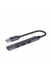 Obrázok pre SAVIO AK-70 USB-A hub - 3 × USB-A 2.0, 1 × USB-A 3.1 GEN 1, 4 v 1, 5 Gb/s