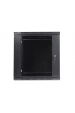 Obrázok pre Lanberg 19'' nástěnná instalační skříň 12U 600x450mm černá (skleněné dveře)