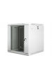 Obrázok pre Lanberg wall-mounted installation rack cabinet 19'' 12U 600x600mm gray (glass door)