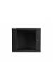 Obrázok pre Nástěnná instalační skříň Lanberg 19'' 9U 600x600mm černá (skleněné dveře)