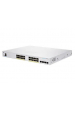 Obrázok pre Cisco CBS250-24FP-4X-EU síťový přepínač Řízený L2/L3 Gigabit Ethernet (10/100/1000) Stříbrná