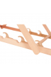Obrázok pre Dřevěné lehátko vyrobené výhradně z kvalitního bukového dřeva s třemi nastavitelnými polohami opěradla - Barva oranžová GreenBlue GB183