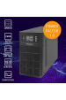 Obrázok pre Qoltec 52282 Nepřerušitelný zdroj napájení UPS | 3kVA | 3000W | Účiník 1,0 | LCD | EPO | USB | On-line