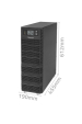 Obrázok pre Qoltec 52284 Nepřerušitelný zdroj napájení UPS | 10kVA | 10000W | Účiník 1,0 | LCD | EPO | USB | On-line