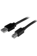 Obrázok pre StarTech.com 15m USB 2.0, M/M USB kabel USB A USB B Hliník, Černá