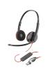 Obrázok pre HP Poly Stereofonní náhlavní souprava Poly Blackwire 3225 USB-C + 3,5mm konektor + adaptér USB-C/A
