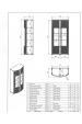 Obrázok pre Cama 2D vitrína MICHELLE 86x35-47xV180 černá/dub lesklý