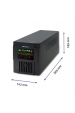 Obrázok pre Qoltec 53953 Nepřerušitelný zdroj napájení | Monolit | 1000 VA | 600 W | LCD | USB