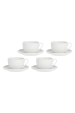 Obrázok pre LA PORCELLANA BIANCA CORTE Set of 4 cups with saucer 450 ml