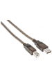 Obrázok pre Manhattan 510424 USB kabel USB 2.0 11 m USB A USB B Stříbrná