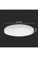 Obrázok pre Plafond V-TAC 30W LED kulatá mikrovlnná trouba se senzorem pohybu IP44 42cm bílá VT-8630S-W-RD 4000K 3000lm