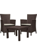 Obrázok pre KETER GARDEN FURNITURE SET ROSARIO BROWN 2 ARMCHAIRS+TABLE New