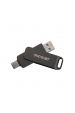 Obrázok pre Flashdrive PATRIOT Rage R550 128GB 100 MB/S USB A+C Otočný design (PE128GR550DSAD) Černá