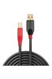 Obrázok pre Lindy 42761 USB kabel USB 2.0 10 m USB A USB B Černá, Červená
