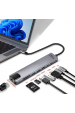 Obrázok pre MEDIA-TECH USB HUB 8 IN 1 GIGA LAN HUB MT5046