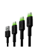 Obrázok pre Green Cell KABGCSET01 USB kabel 2 m USB A USB C Černá