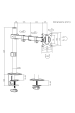 Obrázok pre Stolní držák Maclean pro LCD monitor, 17-32", 9 kg, VESA 75x75 a 100x100, dvojité rameno, MC-753N