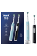 Obrázok pre Oral-B Pro 1 PRO1CRSDUO elektrický zubní kartáček Dospělý Oscilačně rotační kartáček Černá, Tyrkysová, Bílá