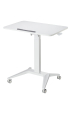 Obrázok pre Maclean MC-453 W Mobile Laptop Desk with Pneumatic Height Adjustment, Laptop Table with Wheels, 80 x 52 cm, Max. 8 kg, Height Adjustable Max. 109 cm (White)