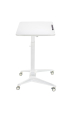 Obrázok pre Maclean MC-453 W Mobile Laptop Desk with Pneumatic Height Adjustment, Laptop Table with Wheels, 80 x 52 cm, Max. 8 kg, Height Adjustable Max. 109 cm (White)