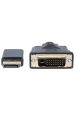 Obrázok pre Manhattan 152136 adaptér k video kabelům 3 m DisplayPort DVI-D Černá