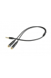 Obrázok pre Gembird !Adapter audio microphon 3.5mm mini Jack/4PIN/0. audio kabel 0,2 m 2 x 3.5mm Černá