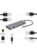 Obrázok pre Gembird A-CM-COMBO5-05 USB Type-C 5-v-1 multiportový adaptér (Hub + HDMI + PD + čtečka karet + LAN)