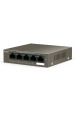 Obrázok pre Tenda TEF1105-4-63W síťový přepínač Nespravované Fast Ethernet (10/100) Podpora napájení po Ethernetu (PoE) Desktop/Wall-Mounting Šedá