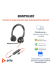 Obrázok pre HP Poly Stereofonní náhlavní souprava Poly Blackwire 3325 USB-C s certifikací Microsoft Teams + 3,5mm konektor + adaptér USB-C/A