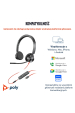 Obrázok pre HP Poly Stereofonní náhlavní souprava Poly Blackwire 3325 USB-C s certifikací Microsoft Teams + 3,5mm konektor + adaptér USB-C/A