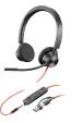 Obrázok pre HP Poly Stereofonní náhlavní souprava Poly Blackwire 3325 USB-C s certifikací Microsoft Teams + 3,5mm konektor + adaptér USB-C/A