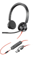 Obrázok pre HP Poly Stereofonní náhlavní souprava Poly Blackwire 3325 USB-C s certifikací Microsoft Teams + 3,5mm konektor + adaptér USB-C/A