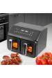 Obrázok pre Dvojitá beztuková fritéza, 2200 W, objem 8 l, LED displej
